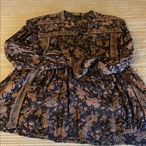 Floral Navy Blouse